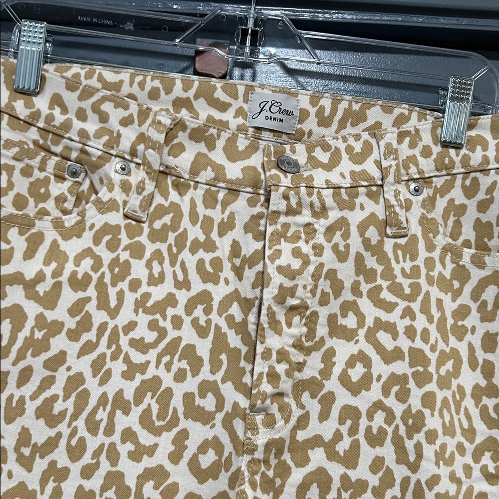 J Crew Animal Print Jeans, NWOT. - Picture 2 of 4